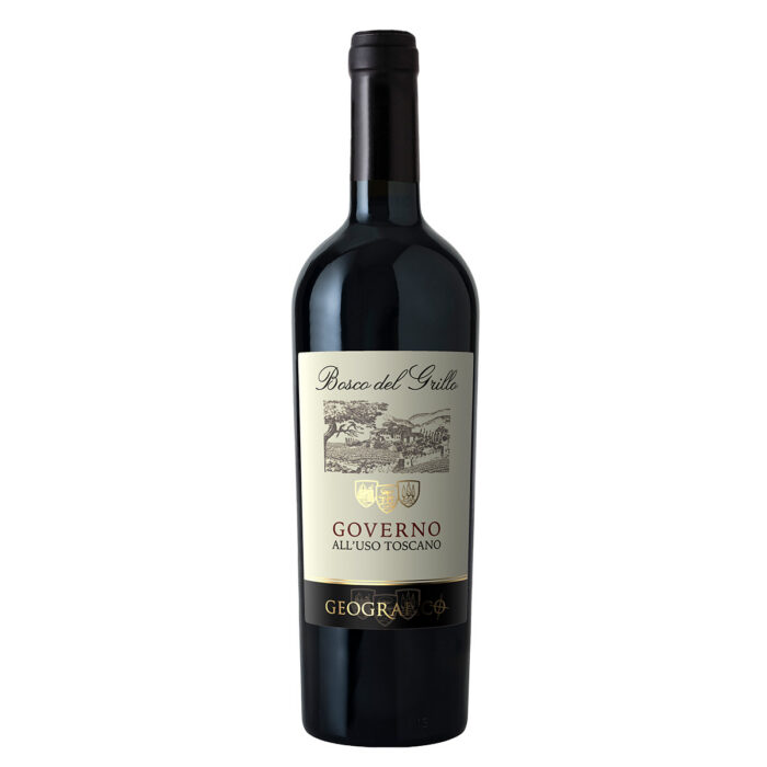 Punane vein GEOGRAFICO Bosco del Grillo Governo All'uso Toscano IGT 2023 (Itaalia) 13%, 750ml