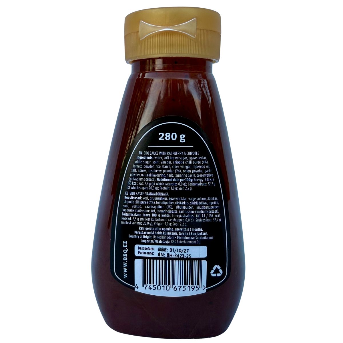 The Ultimate BBQ Sauce with RASPBERRY & CHIPOTLE / BBQ kaste vaarika ja chipotle’ga 280 g - Image 3