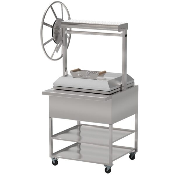 KASUTATUD Argentiina stiilis söegrill Härg (H) logoga (roostevabast terasest)