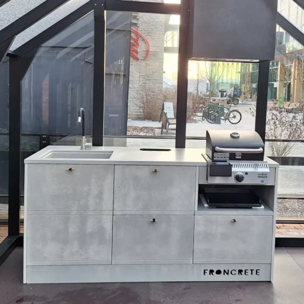 Eritellimusel Froncrete kergbetoonist väliköök Sinu valitud integreeritava Camp Chef grilliga