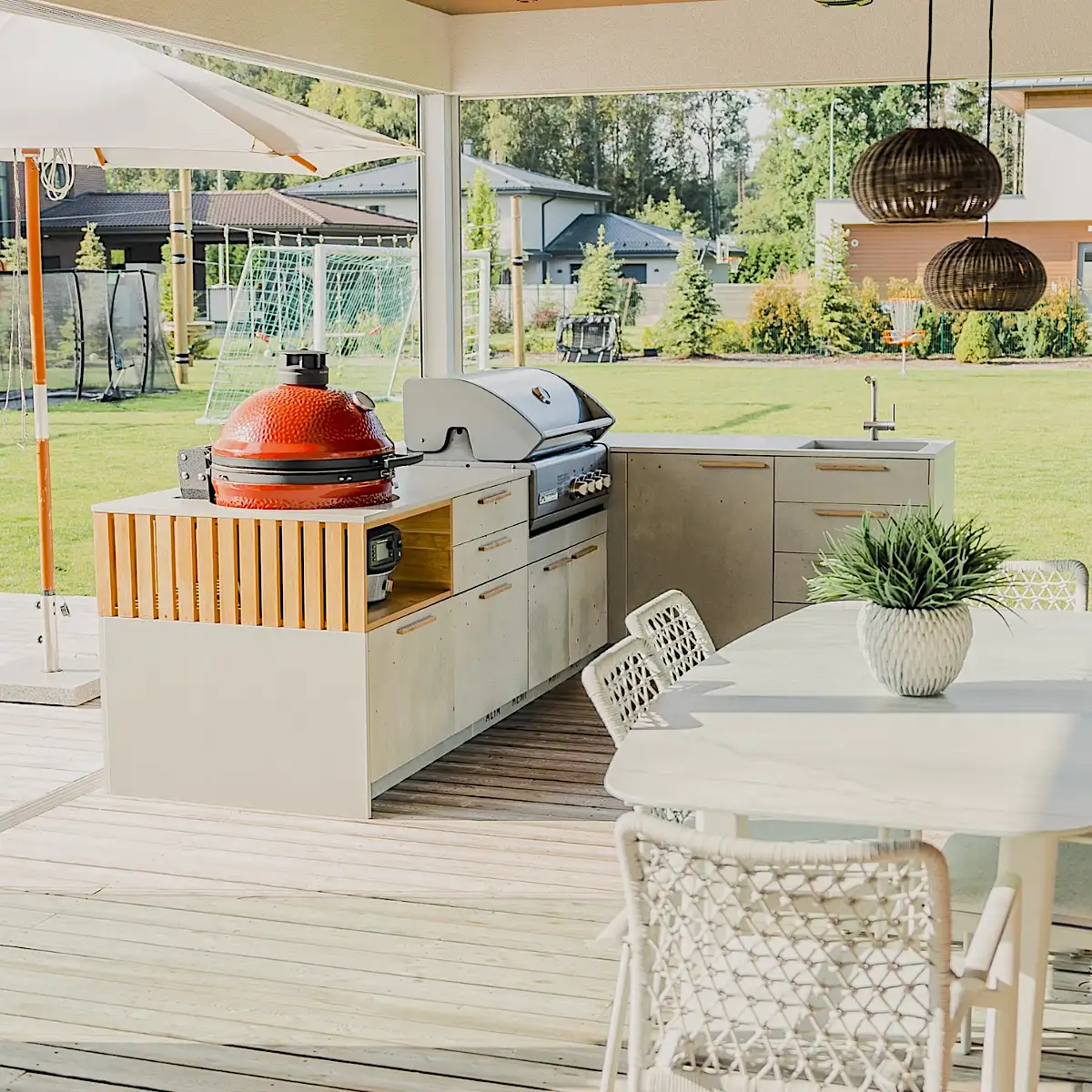 Eritellimusel Froncrete kergbetoonist väliköök Sinu valitud integreeritava Kamado Joe grilliga - Image 2